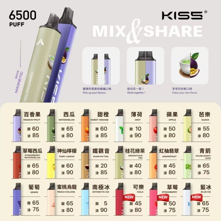 凱斯KISS6500口 正品現貨 拋棄式電子煙購買 24H出貨